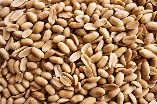 Peanuts wide above closeup Peanuts